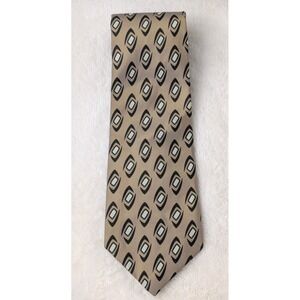 Robert Talbott Best of Class Silk Tie Tan Black Retro Geometric Nordstrom USA